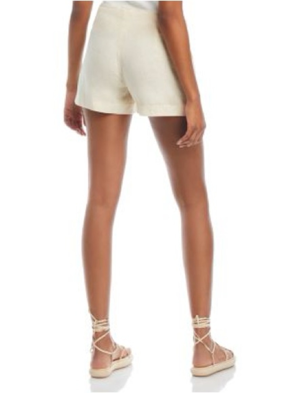 L’AGENCE NWT Linen Jude Sailor Shorts High-Rise 3” Bottoms Buttons Summer - Picture 3 of 6